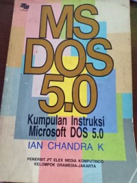 MS DOS 5.0 Kumpulan Instruksi Microsoft DOS 5.0