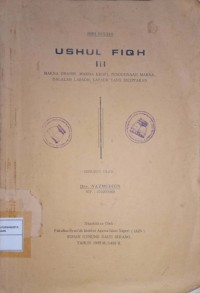Ushul Fiqh III