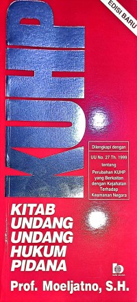 KUHP Kitab Undang-Undang Hukum Pidana