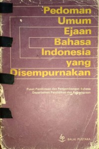 Pedoman Umum Ejaan Bahasa Indonesia Yang Disempurnakan