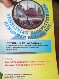 Penelitian Kompetitif 2012 Kehidupan Keagamaan
