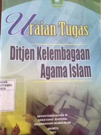 Uraian Tugas Ditjen Kelembagaan Agama Islam