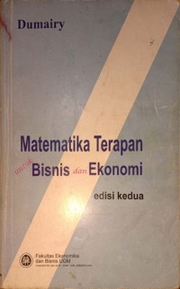 Matematika Terapan Untuk Bisnis dan Ekonomi