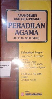 Amandemen Undang-Undang Peradilan Agama (UU RI No. Th. 2009)