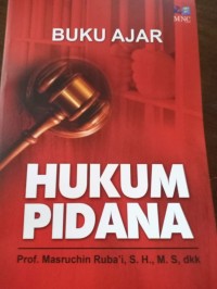 Buku Ajar Hukum Pidana