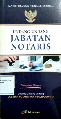 Undang-Undang Jabatan Notaris