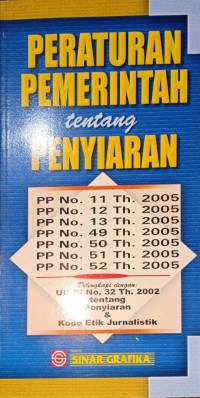 Peraturan Pemerintah tentang Penyiaran