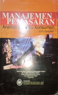 Manajemmen Pemasaran. Analisis Perilaku Konsumen