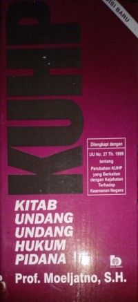 Kitab Undang-Undang Hukum Pidana